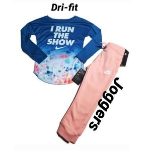 NWT Nike 6 girl joggers & Dri-fit Shirt